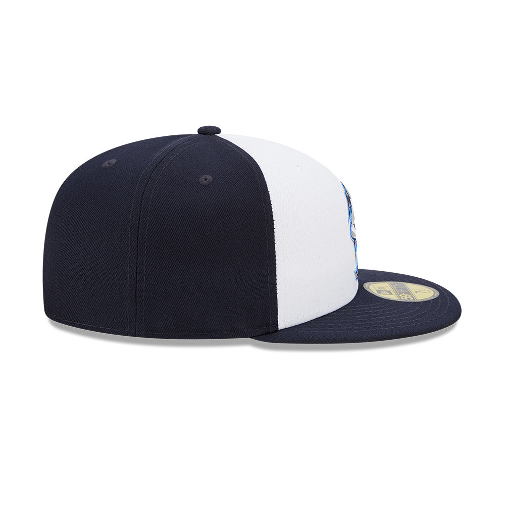 Tampa Tarpons New Era Marvel x Minor League 59FIFTY Fitted Hat - White/Navy